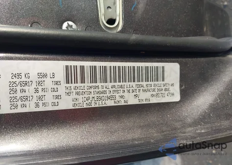 2019 Jeep Cherokee Latitude Plus 4X4 from USA, damaged, VIN 1C4PJMLB5KD194553